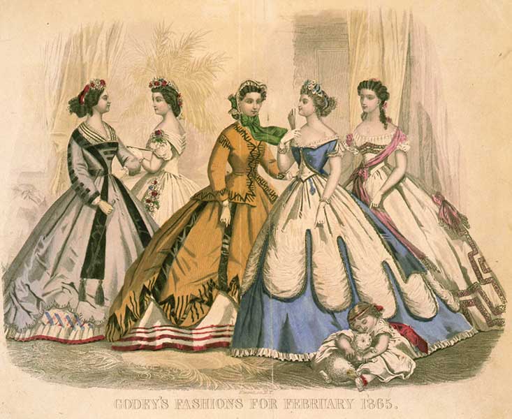 Godey's Fashion plate 1865